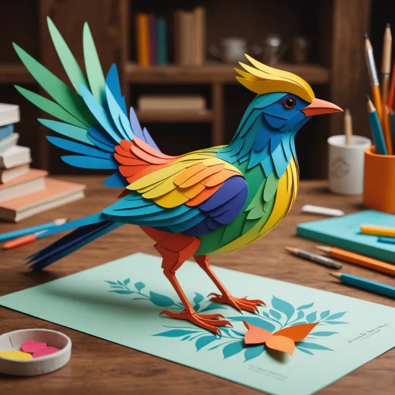 Как сделать птицу из бумаги 3D: Объёмную и выразительную